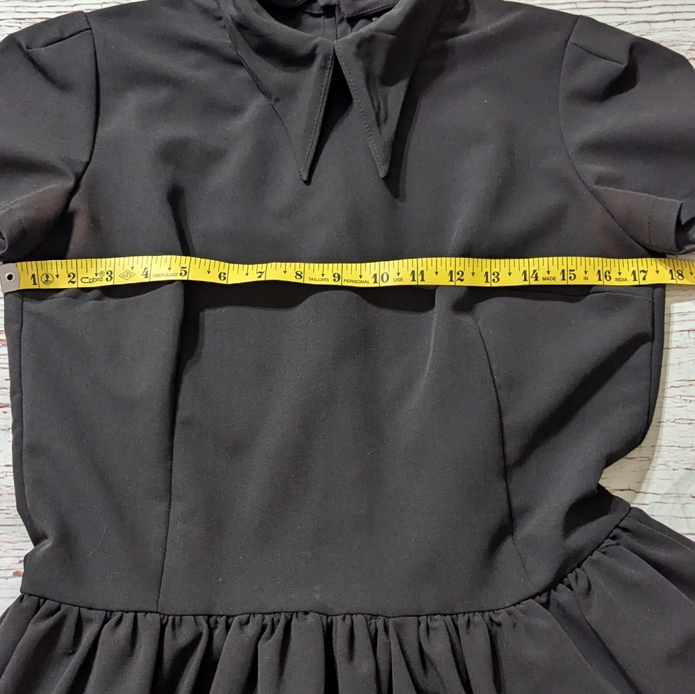 Deandri Removable Collar Black Dress Large READ - Picture 6 of 9